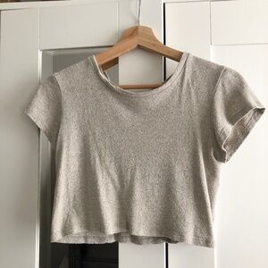 OZMA of California Lou tee Silk Noil heather grey S